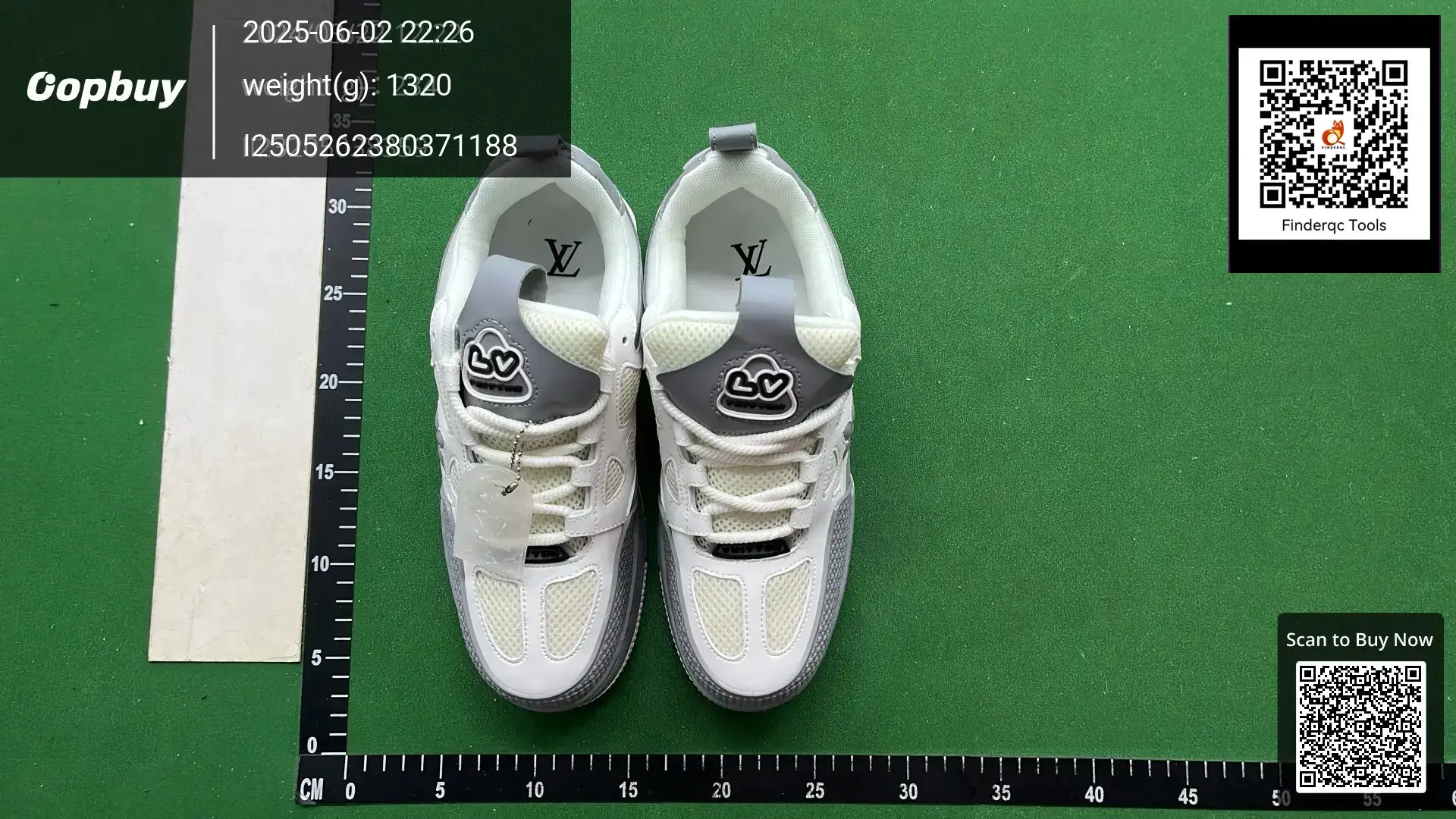 Louis Vuitton LV Trainer White Grey