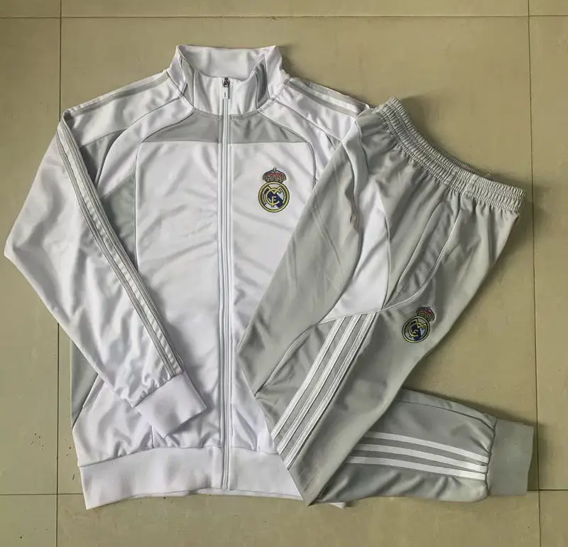 White long sleeved football training uniform, men's 2526 new model, fitness and warm-up sports team uniform