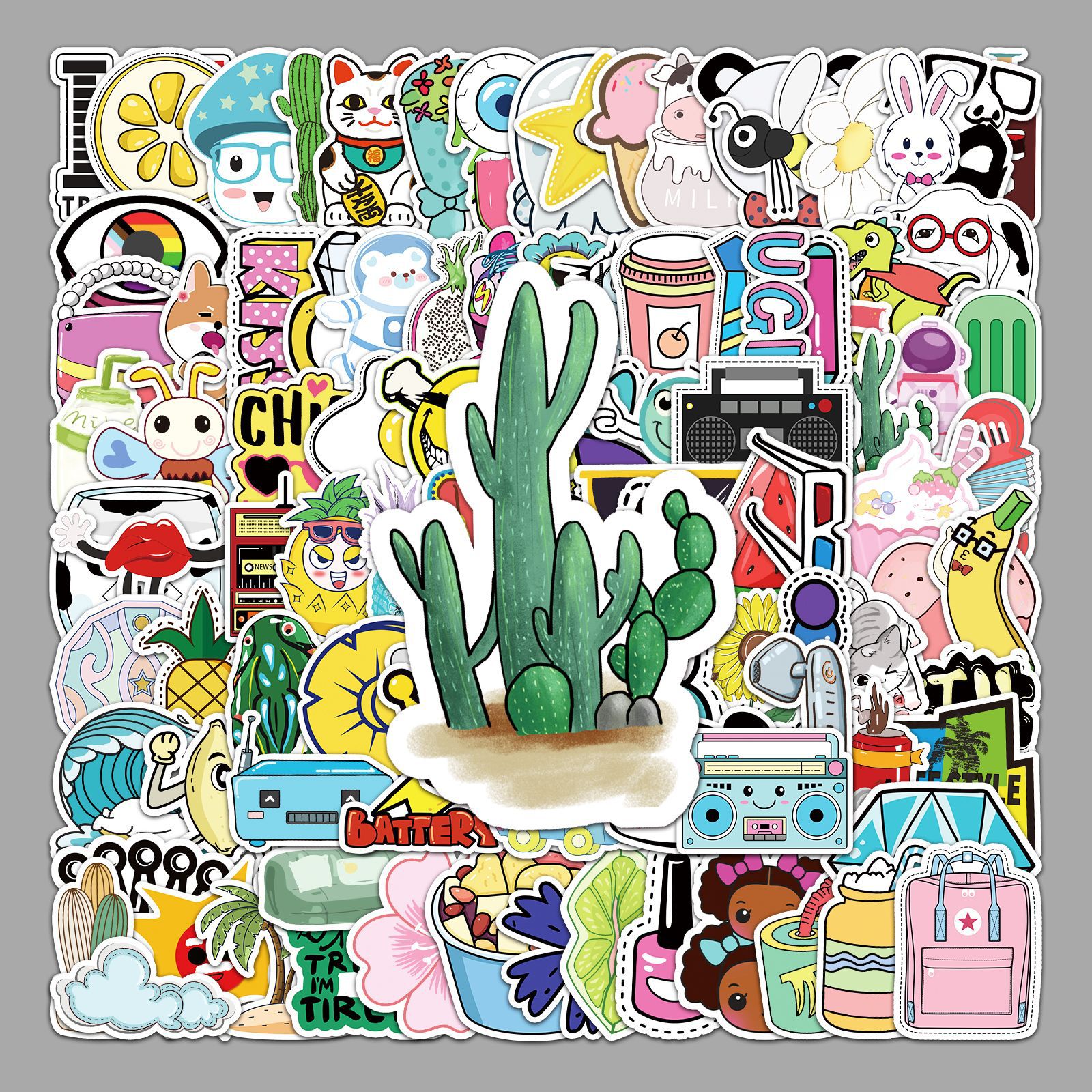 103 pieces of VSCO graffiti cross-border personality small fresh creative hand account trend DIY skateboard luggage stickers waterproof