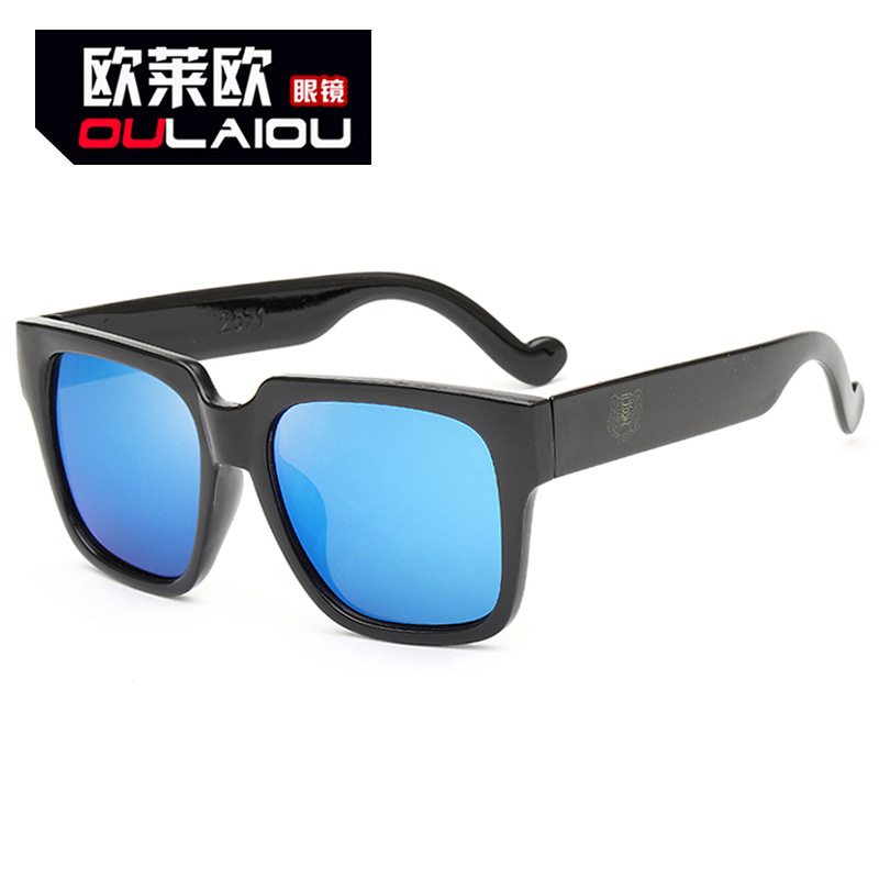2024 new fashion square large frame men's trendy glasses retro sunglasses driving UV protection sunglasses