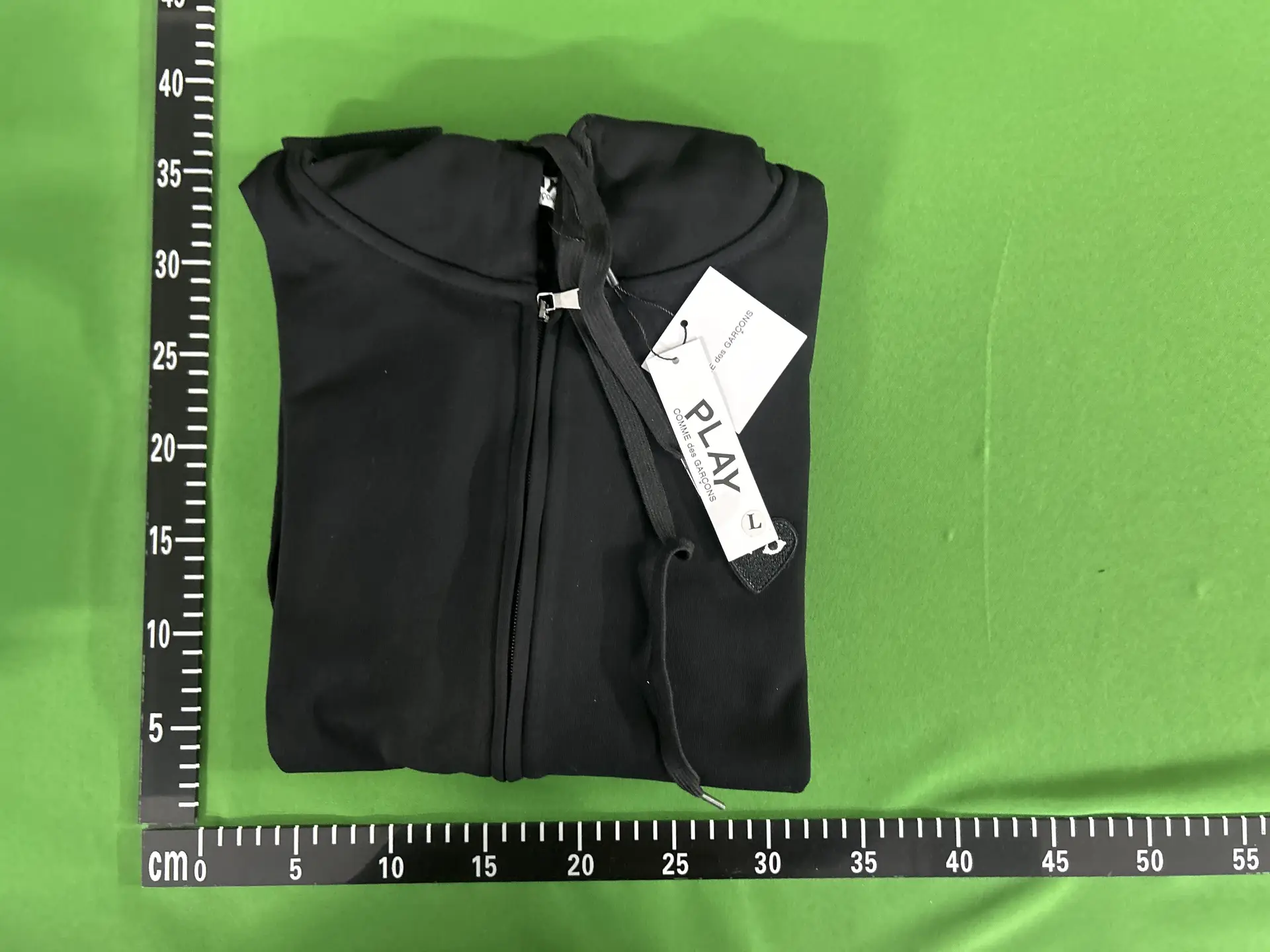 PLAY Comme des Garçons Zipper Hooded Cardigan Sweatshirt Black