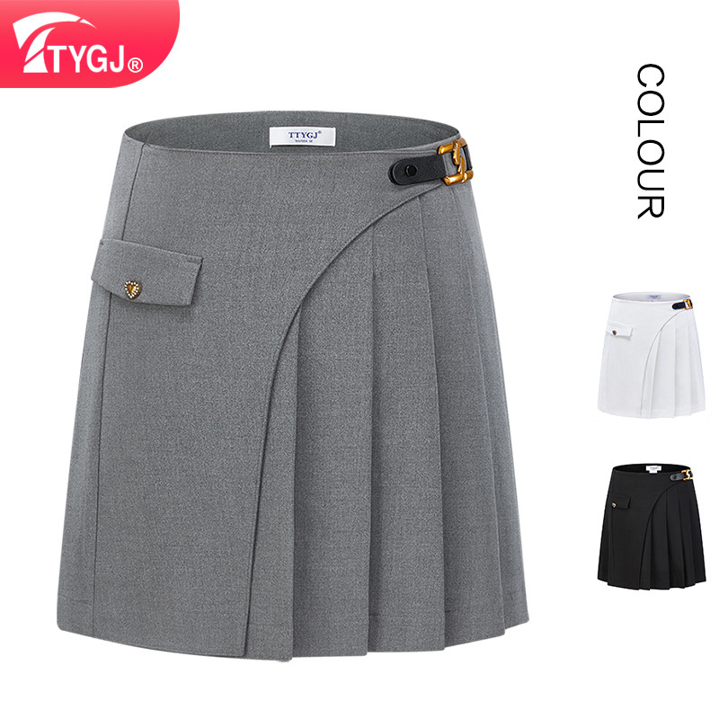 TTYGJ Autumn New High waist pleated skirt A- Line skirt golf skirt skirt women's skirt autumn and winter