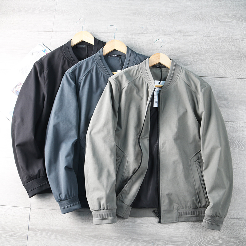 High density anti-wrinkle! High ji sense! Twill Fabric Spring New Men's Trendy Casual Jacket with Baseball Collar