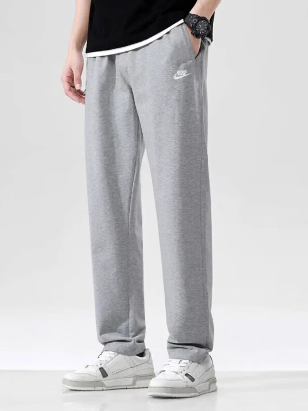 Baggy Straight Trousers Nike Nike Genuine Goods Pure Cotton Track Pants Summer New Men's Pants Thin Casual Pants Fq4333
