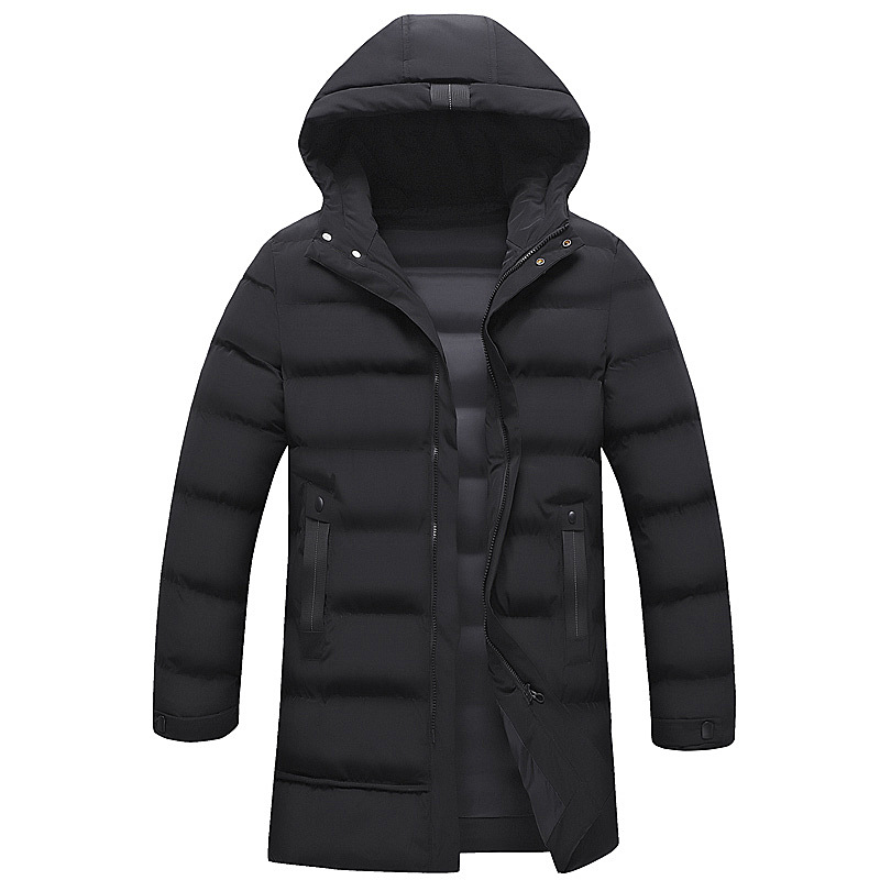 Tiktok Live-Stream Popular down Cotton Jacket for Men, Winter Mid-Length Style, Korean Version, Thickened and Warm Cotton Coat for Young People