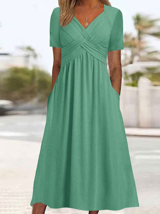 2026 Amazon Hot-Selling Cross-Border Summer New Short-Sleeve Dress European and American Women's Fashion Unique Dress