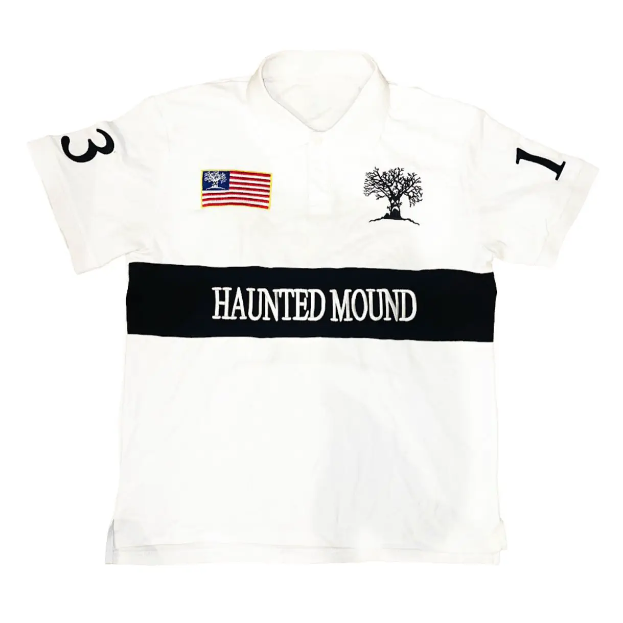 Full Embroidery Shirt Digital Polo Collar Shirt Black Casual Daily Trend Personality Embroidery Short Sleeve Top Wholesale