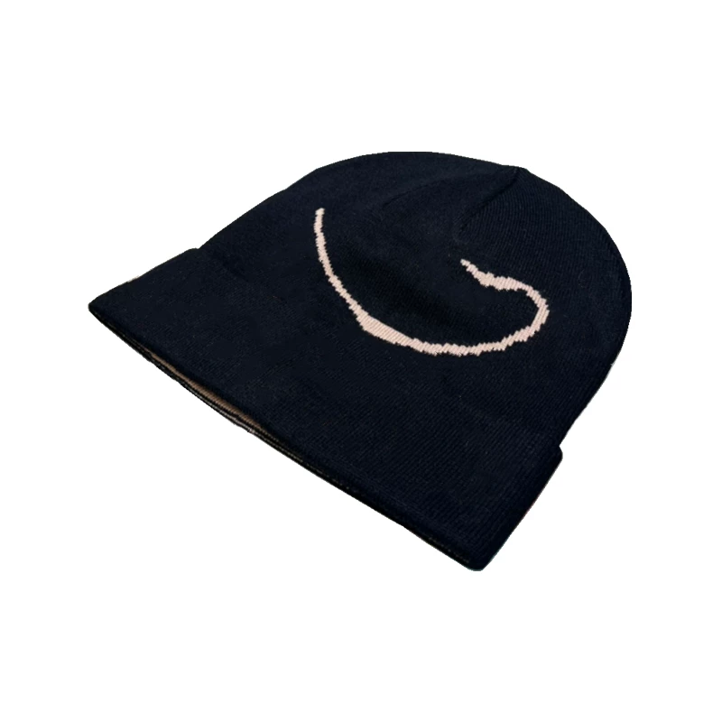 0# beanie 男女秋冬天帽子印花毛线帽个性套头保暖针织帽冷帽