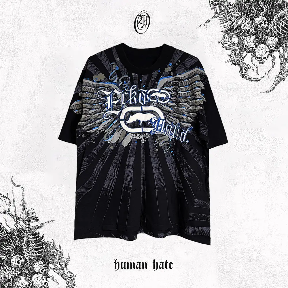 Affliction Xtreme American Dark Punk Outfits Punk Luxury Fashion Easyriders Short-Sleeve T-Shirt