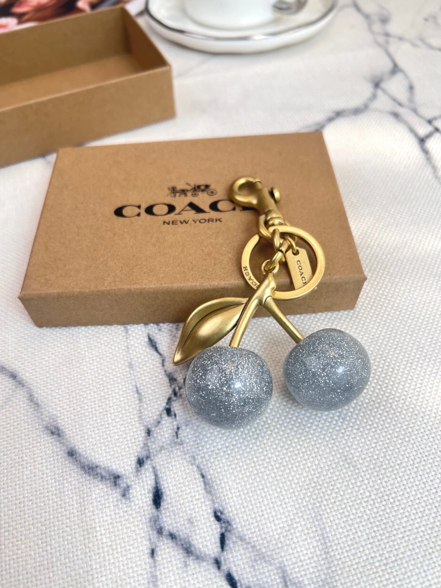 COACH Cherry Charm Keychain