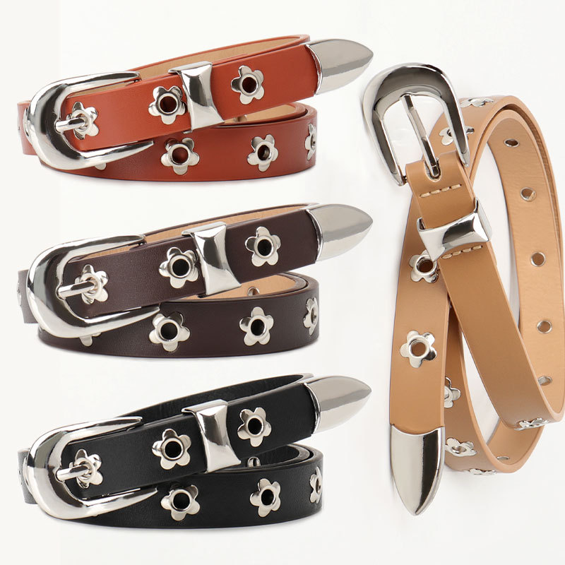 New Cross-border Retro High-end Air Eye Women's Belt Punk Ins Style Distinctive Belt Women's All-match Casual Pants Belt