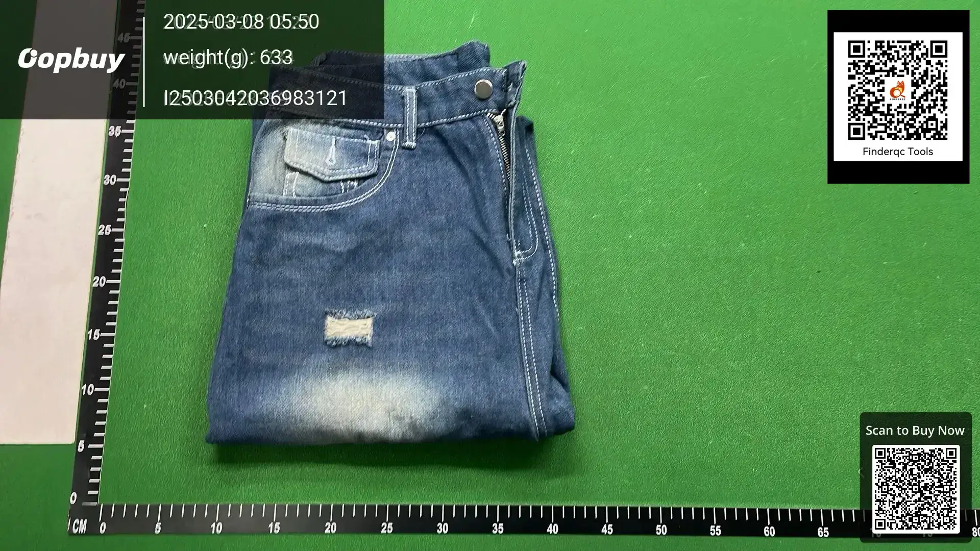 Men's Blue Straight Leg Jeans