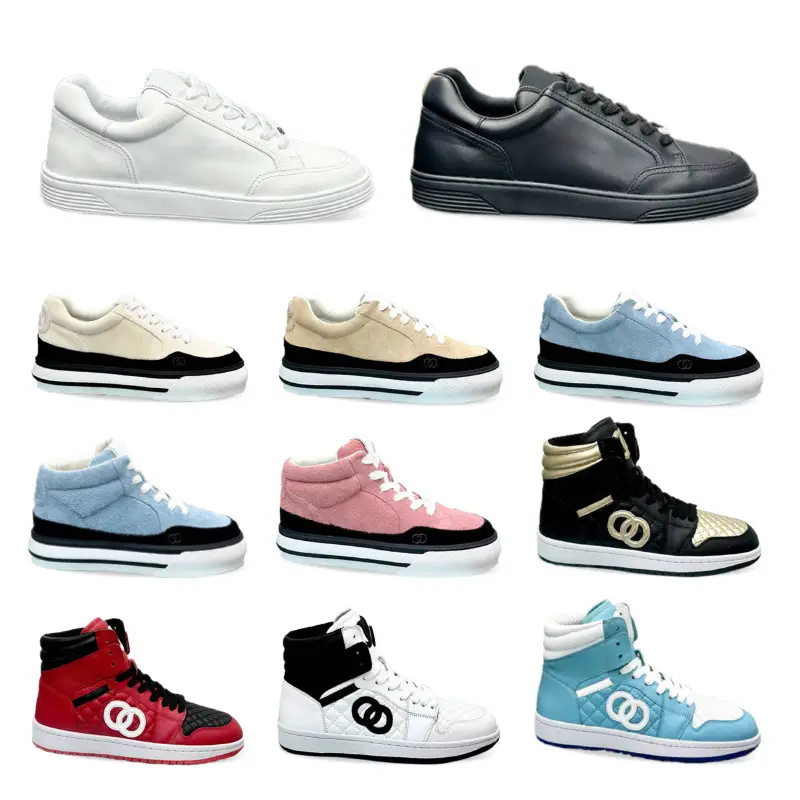 In Stock 24 New Style Small Fragrant Panda Thick-Soled Sneakers Star Same Style Fashionable Heightening Casual White Shoes Cross-Border