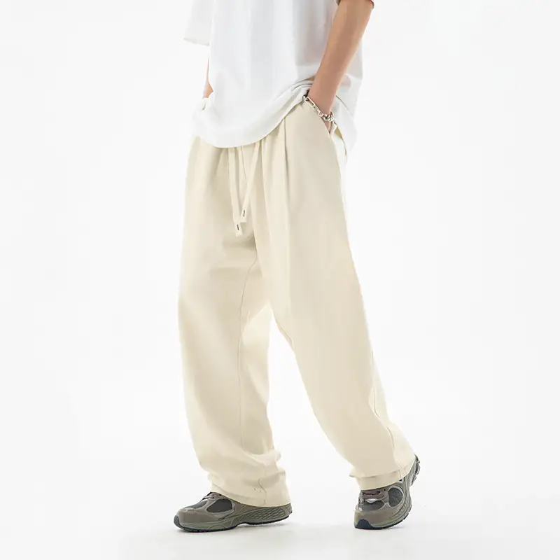 Japanese Style Vintage Sand Wash Pure Cotton Casual Pants Men's Spring and Summer 2024 New Three-dimensional Pleated Design All-match Long Pants
