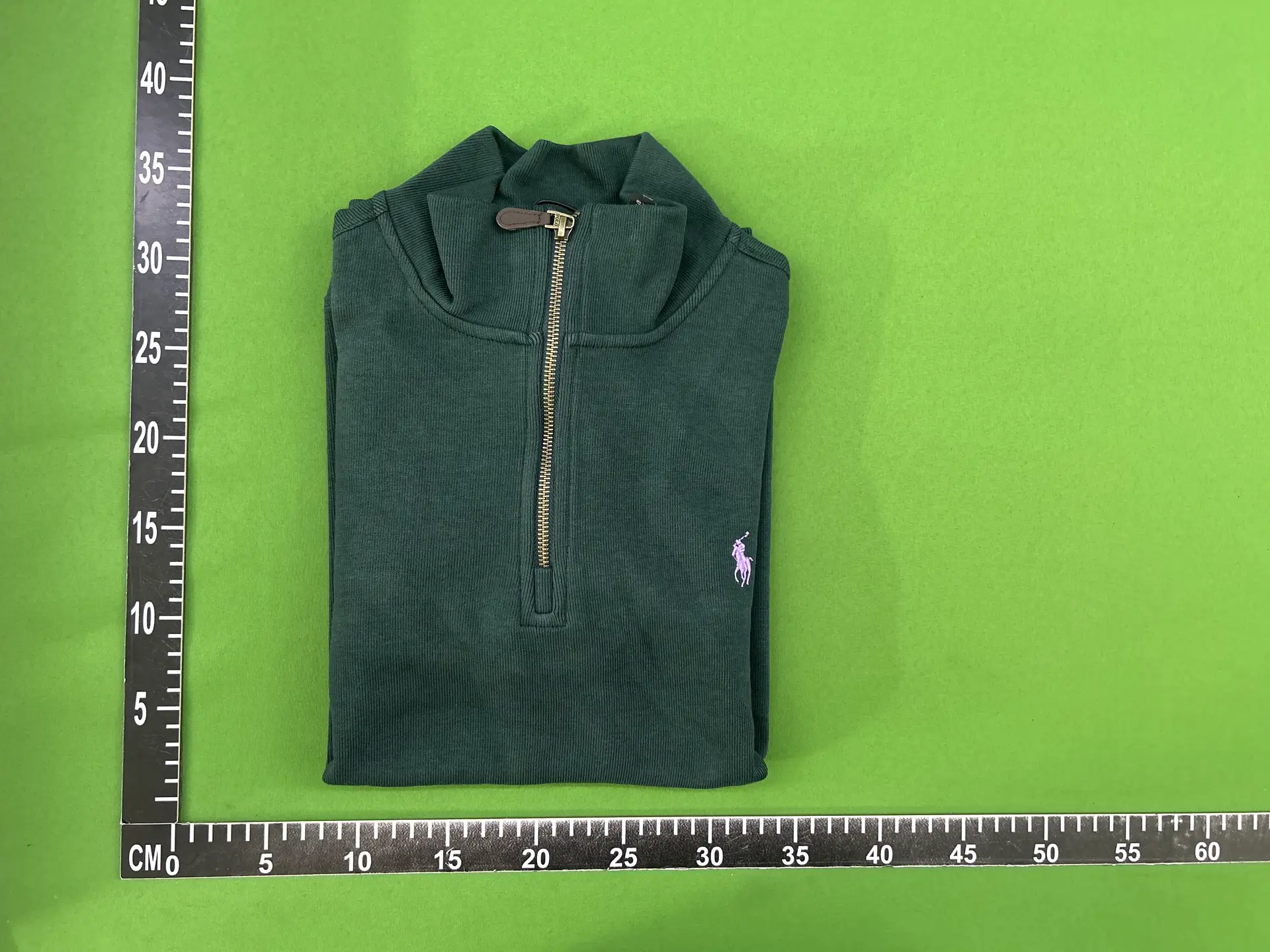 Half-Zip High-Neck Long-Sleeve Knitted Sweater