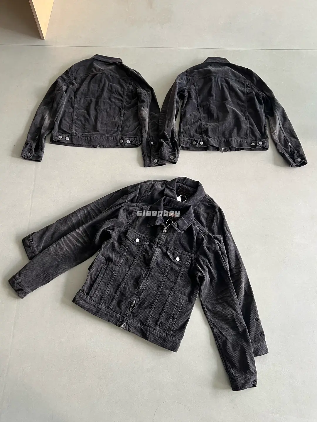 Undercover 06Aw But期 V Guruguru Black Insect Embroidered Corduroy Zipper Jacket