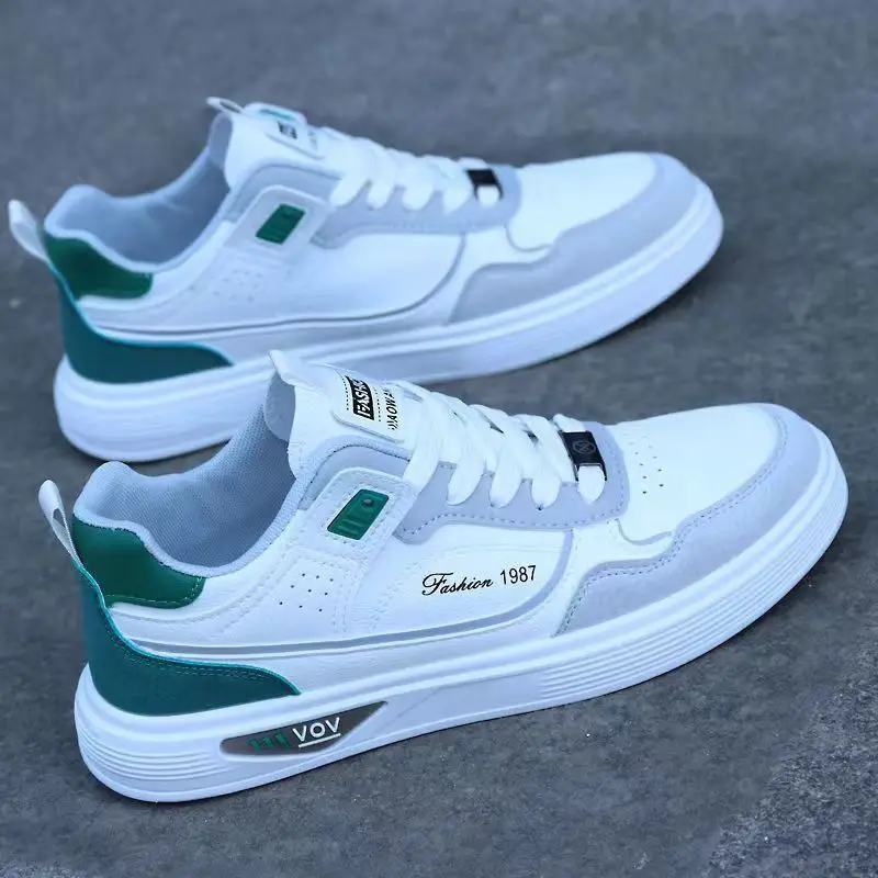 Men's Shoes 2023 Summer Breathable Men's Casual Shoes Skateboard Shoes Student Shoes White Shoes