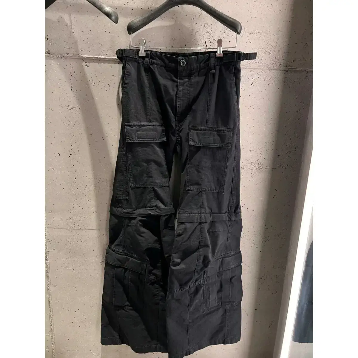 [Paris Two Wear] Heavy Washed Multi-Pocket Removable Micro-Laptop Pants Men's and Women's Cargo Pants
