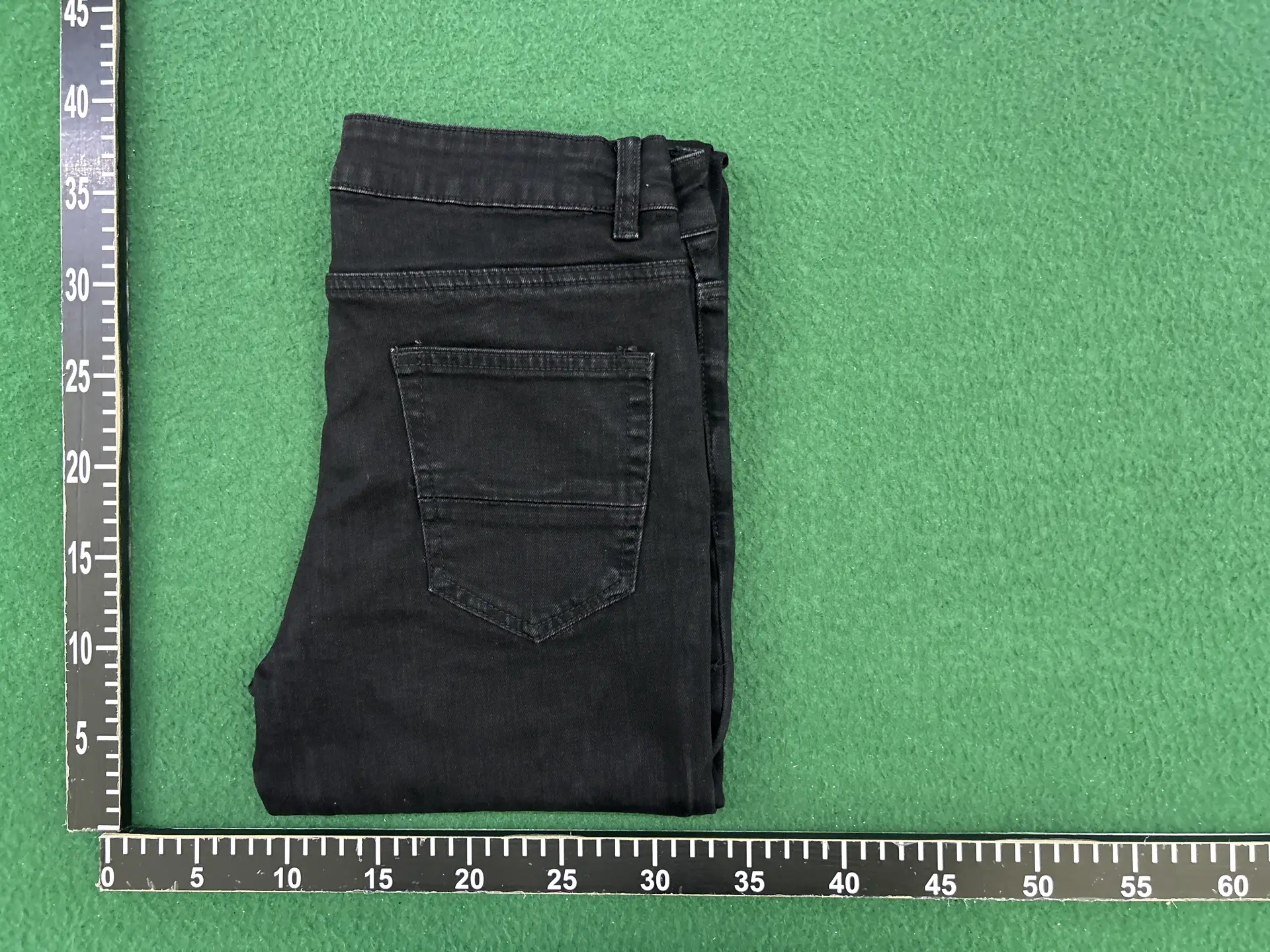 Foreign trade men's clothing European and American minimalist black patch jeans men's ripped jeans men's simple slim fit small leg pants