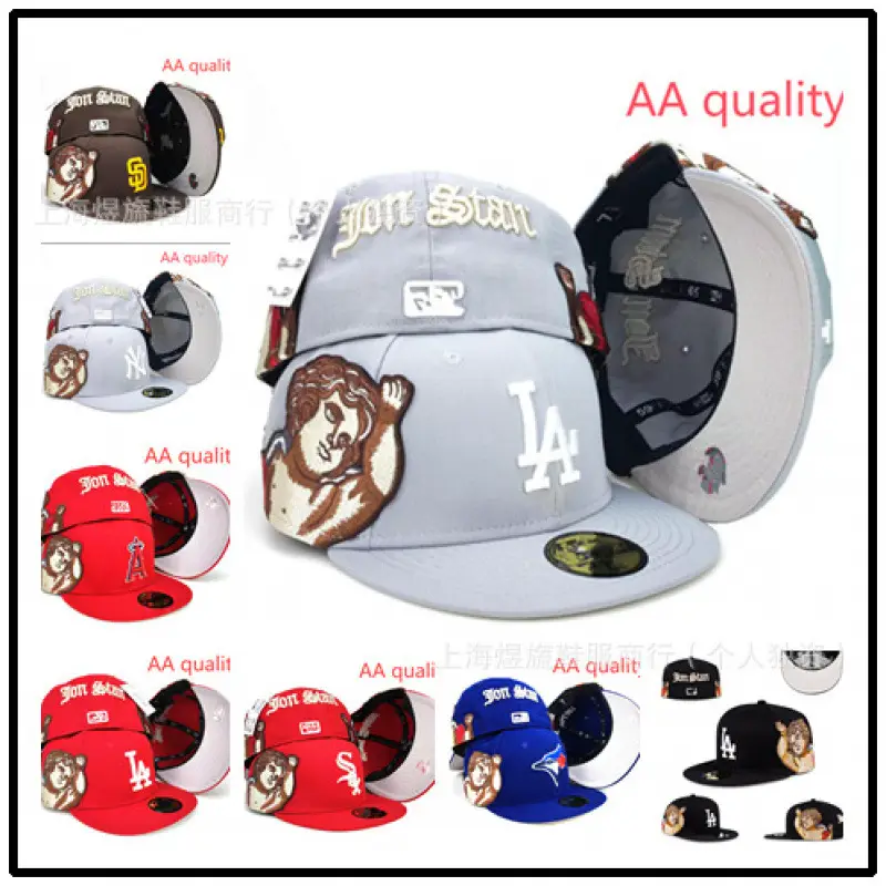 Quality fitteds caps高品质天使飞天棒球帽立体刺绣尺码帽闭口帽