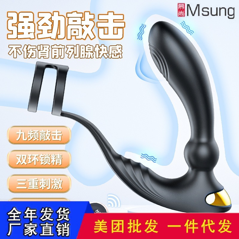 Shand s416 Men's Anal Plug Prostate Men's Double Locking Sperm Ring Men's Backdoor Toy