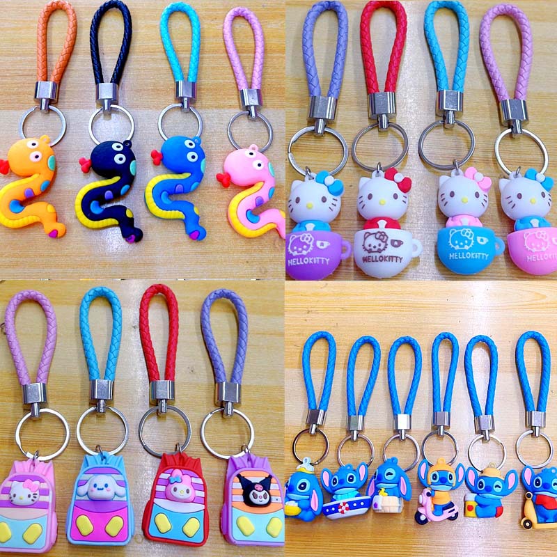 School Bag Pendant, Cute Kuromi 3D Doll Keychain, Couple Style Phone Case Accessories, Stall Gift Wholesale