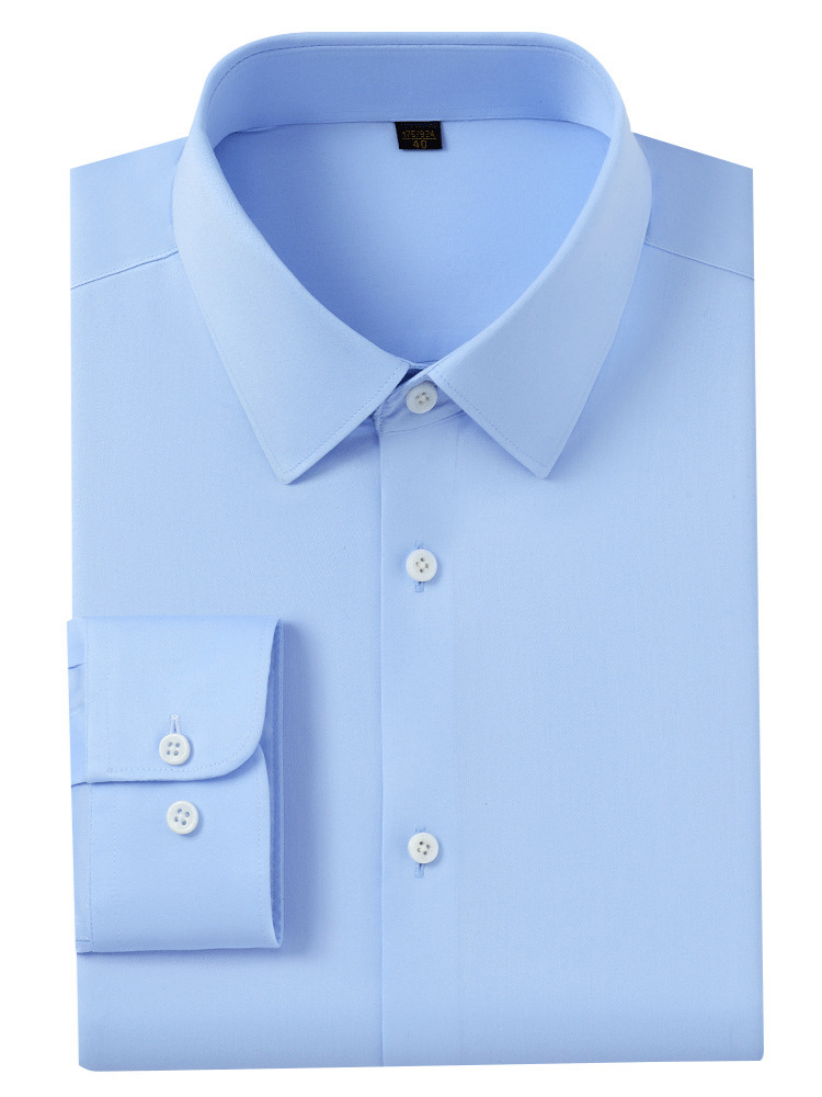 Dp All-Cotton Ready-To-Wear Non-Iron Wrinkle-Resistant 200-Count 4-Strand Pure Cotton High-End Executive Business Men's All-Cotton Long-Sleeve White Shirt