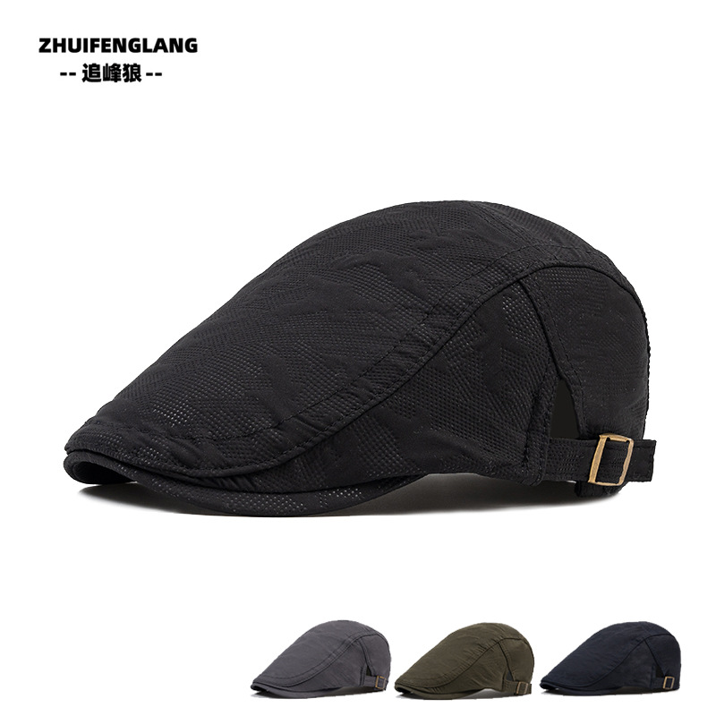 Foreign Trade Cap Men's Casual Forward Cap Summer Sun Protection Sun Hat Couple's Beret British Newspaper Boy Hat