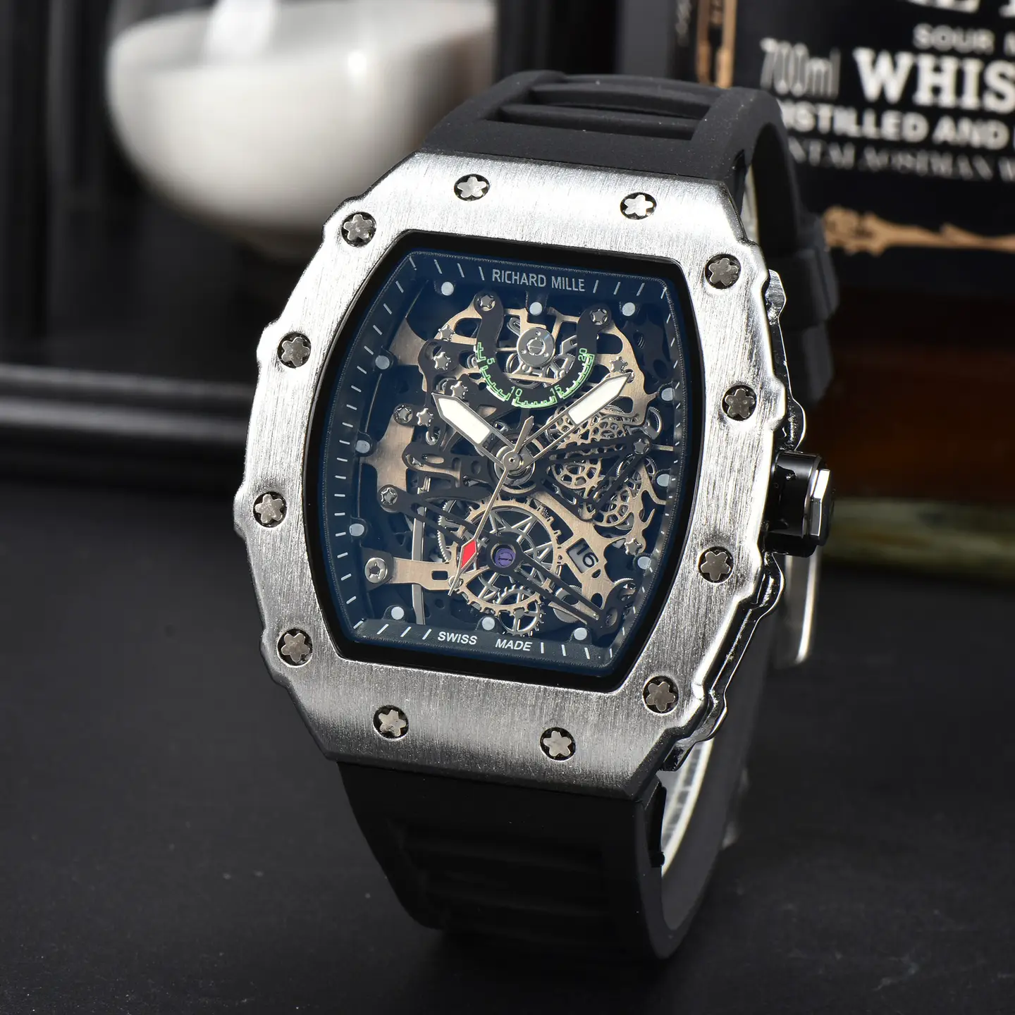 Foreign trade machinery hollow industrial wind Richard sports quartz watch