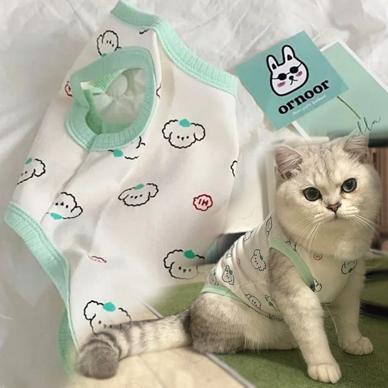 Popular Spring and Summer Small Puppy Dog ​​Clothes Kitten Clothing Pet Vest Schnauzer Bichon Pomeranian Teddy