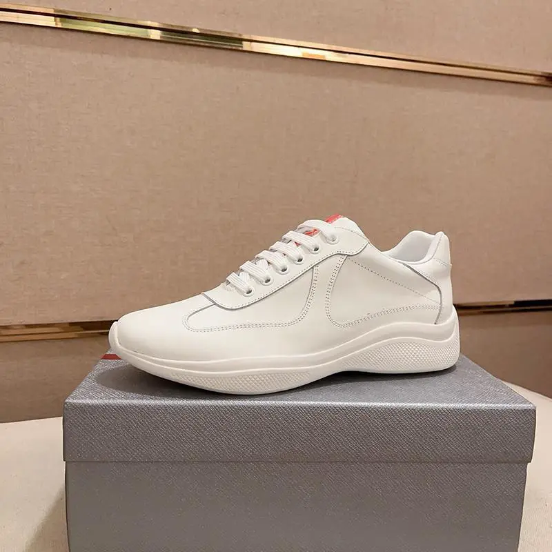 European Men's Casual Shoes Sports Fashion Trendy Fashion Big Brand Trendy Top Layer Cowhide British White Shoes Men