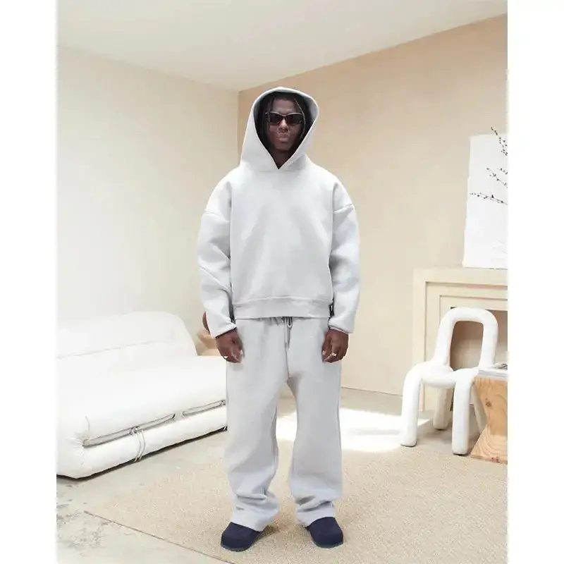 Saintalexandertracksuit爆款空气层蓬松连帽卫衣男潮裤子套装