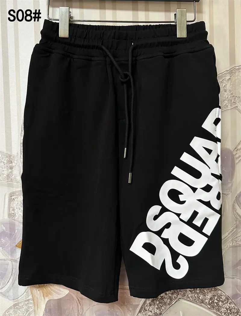 2024 Trendy Summer Thin D2 Sports shorts Men's Dq2 Maple Leaf letter Print Casual Trendy Half Length Medium Pants