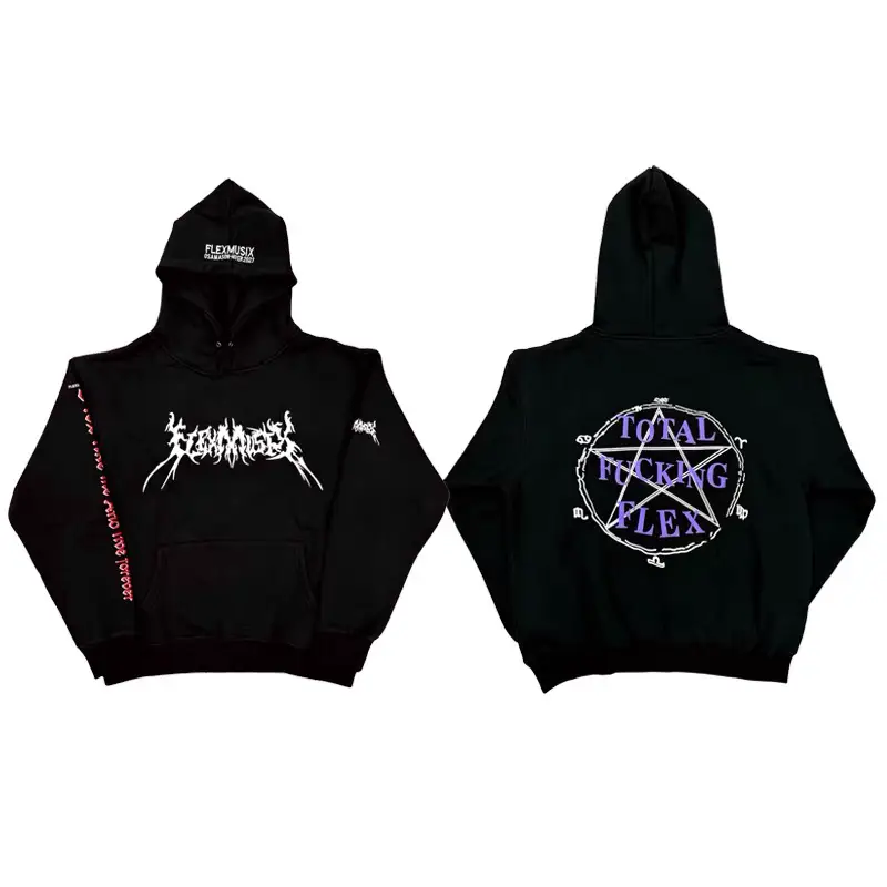 OsamaSon FlexMusix Total Fxking Flex Hoodie Hoodie Embroidered Hoodie