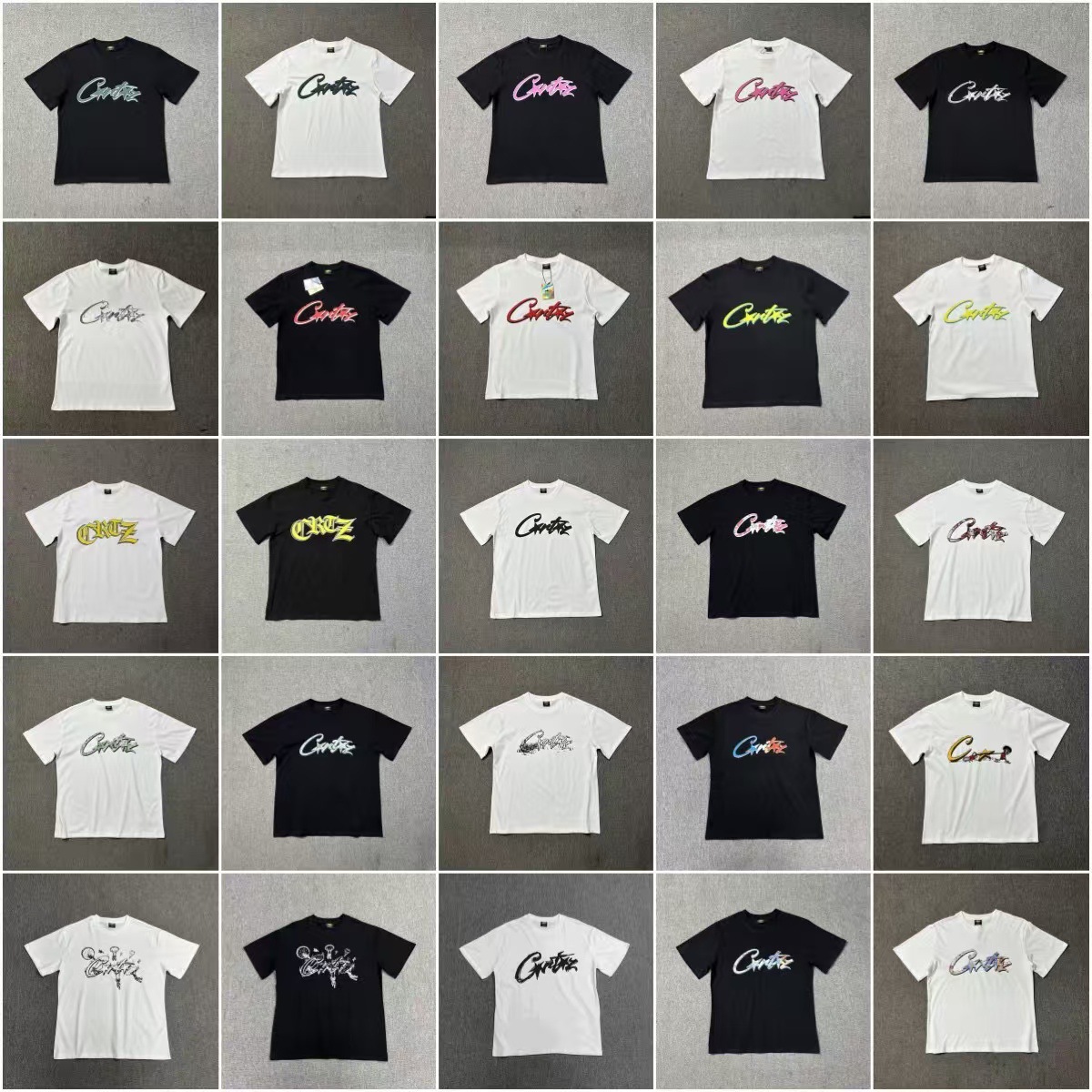 2024 New Corteiz Short-Sleeved Alcatraz T-Shirt Classic Printed Round Neck American Casual Loose Half-Sleeve for Men and Women