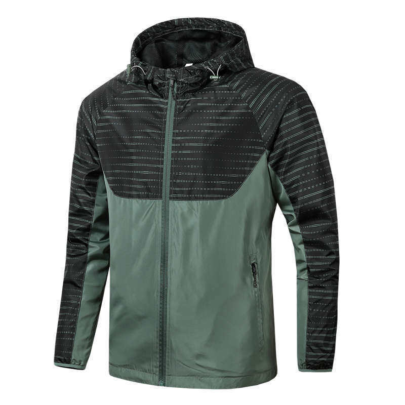 2023 New Trendy Sports Casual Outdoor Breathable Men's Jacket Windbreaker Men's Long-Sleeved Hooded Jacket