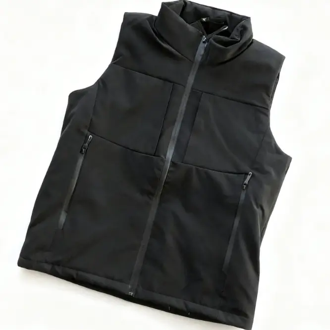 Symmetrical square pocket, left pocket, rubber bone stubble, seven color cotton vest, 22110643