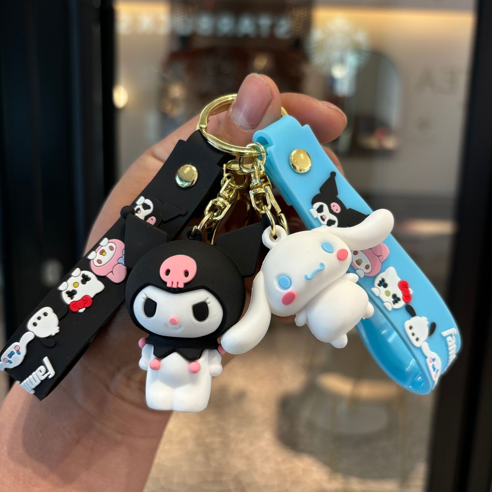 Cross-border Sanrio Keychain pvc Doll Pendant Kulomi Key Chain Catch Baby Hanging Small Gift Wholesale