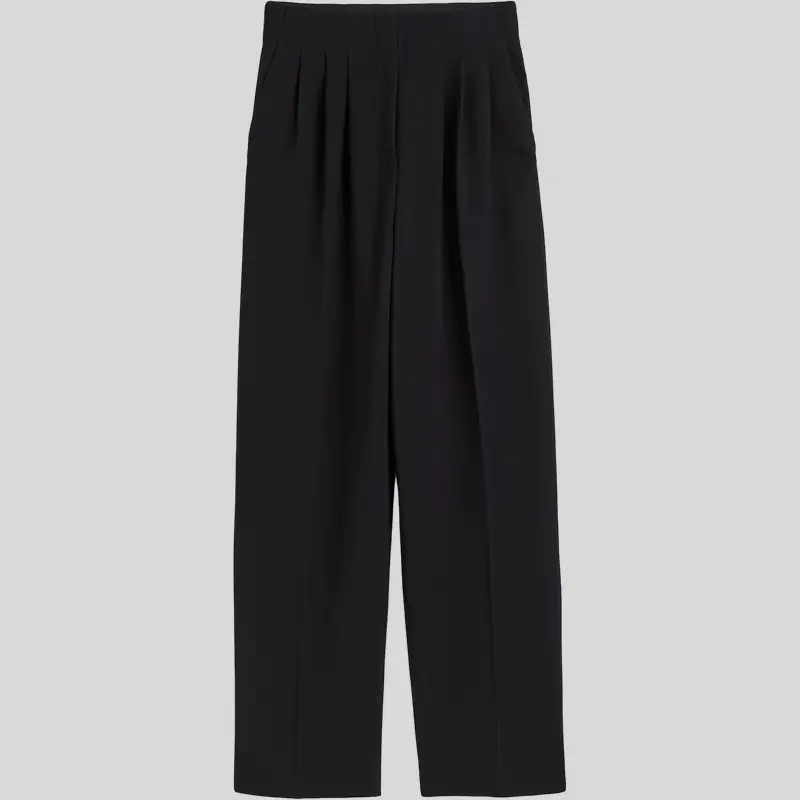 Hm Women's Suit Pants Summer Fashion Elegant Loose Twill high waist Suit Pants 1191211