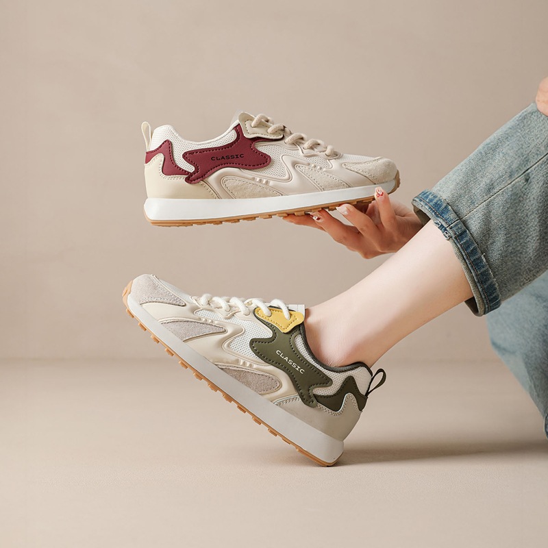 Zhr Women's German Training Shoes 2026 Spring New Thick-Soled Casual German Training Shoes Flat Versatile Sports Shoes for Women