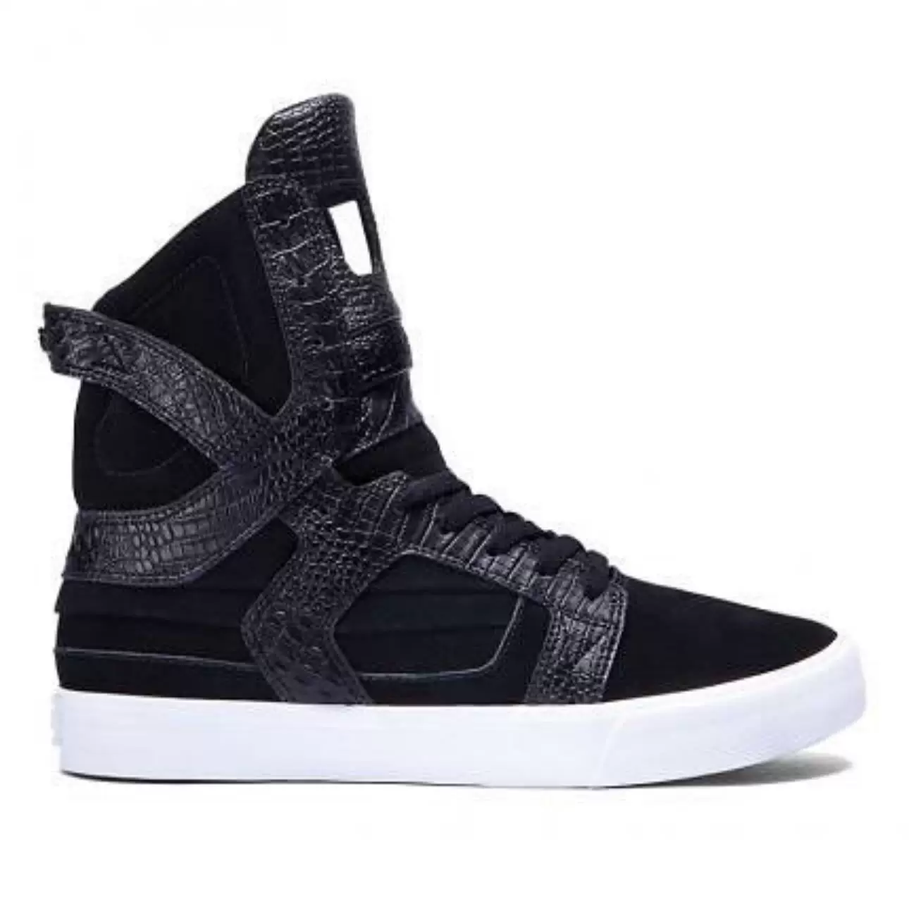 Supra Skytop2 crocodile pattern X suede high top men's board shoes versatile, handsome, classic, trendy, European and American