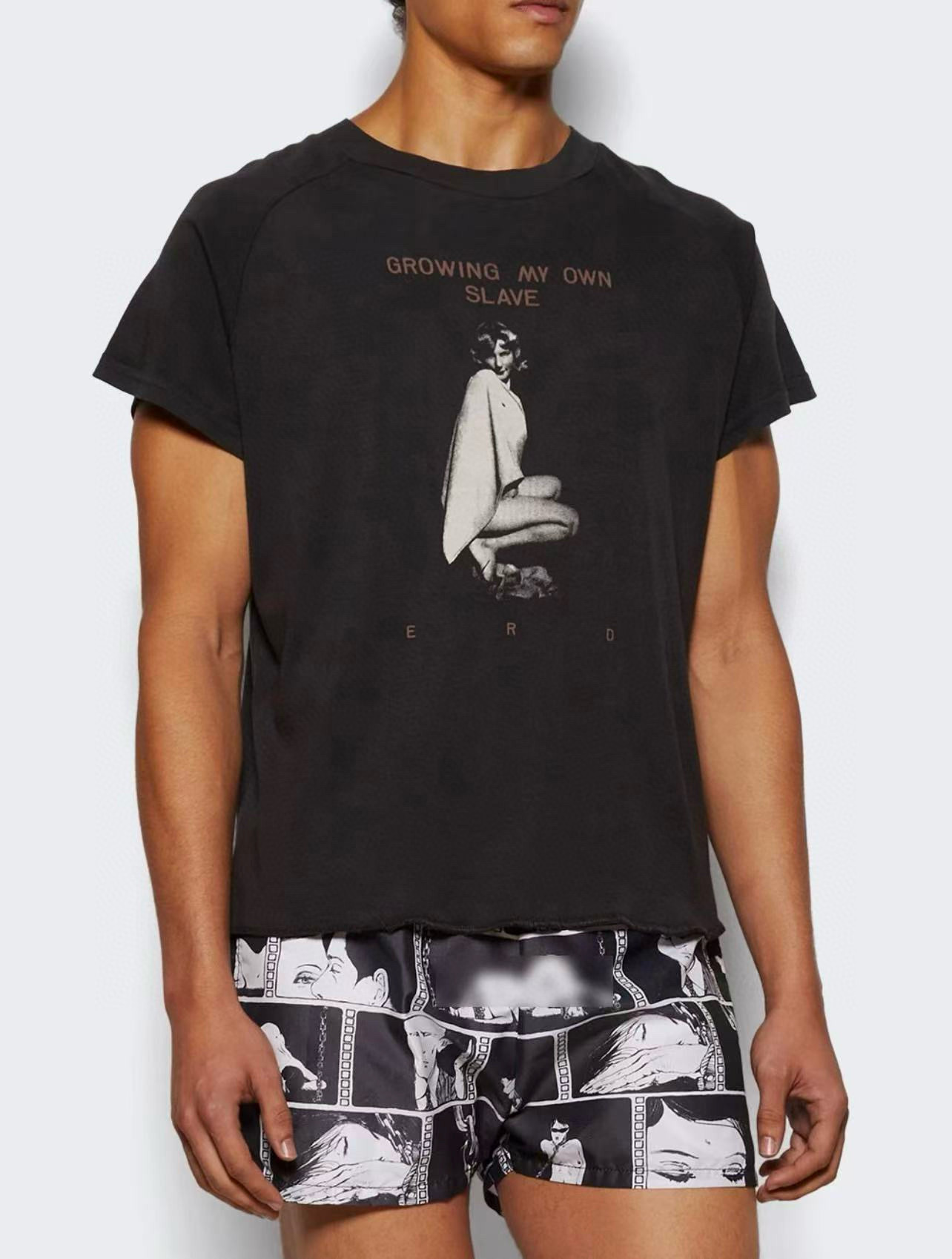 Enfants Riches Deprimes Fw25 My Own Slave Raglan Short-Sleeved Retro Casual T-Shirt