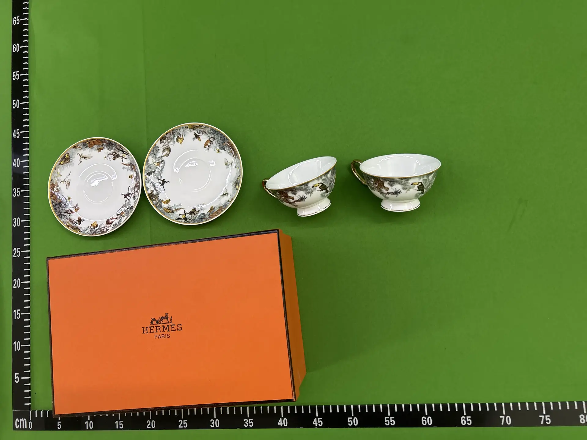 Hermes Mosaique au 18eme Siecle Tea Cup and Saucer Set