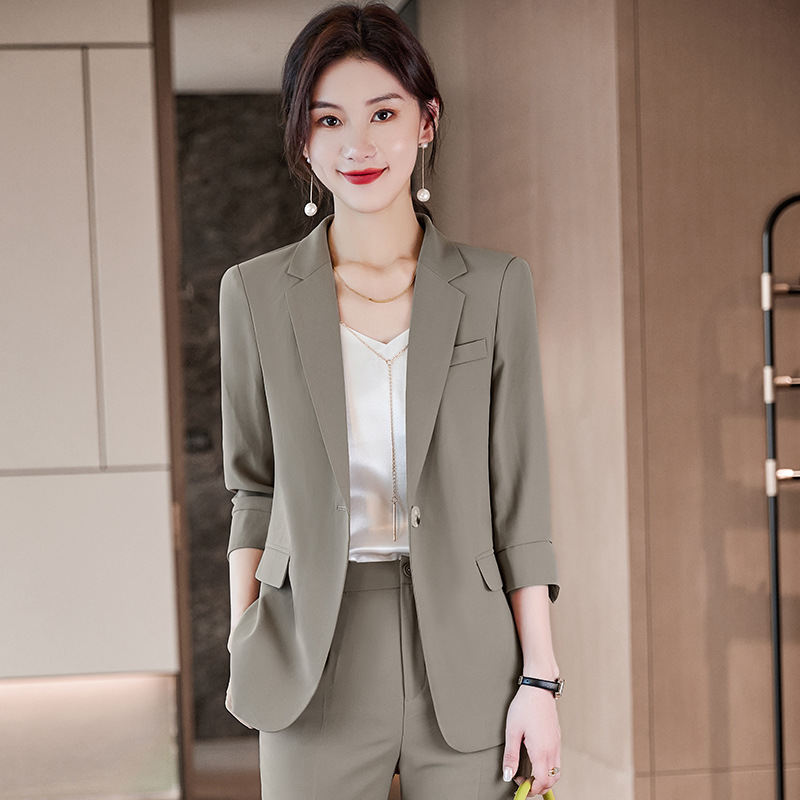 Suit Women's Sleeve Fashion Temperament Goddess Fan Suit Dress Casual Western Style Two-piece Set 2022 New