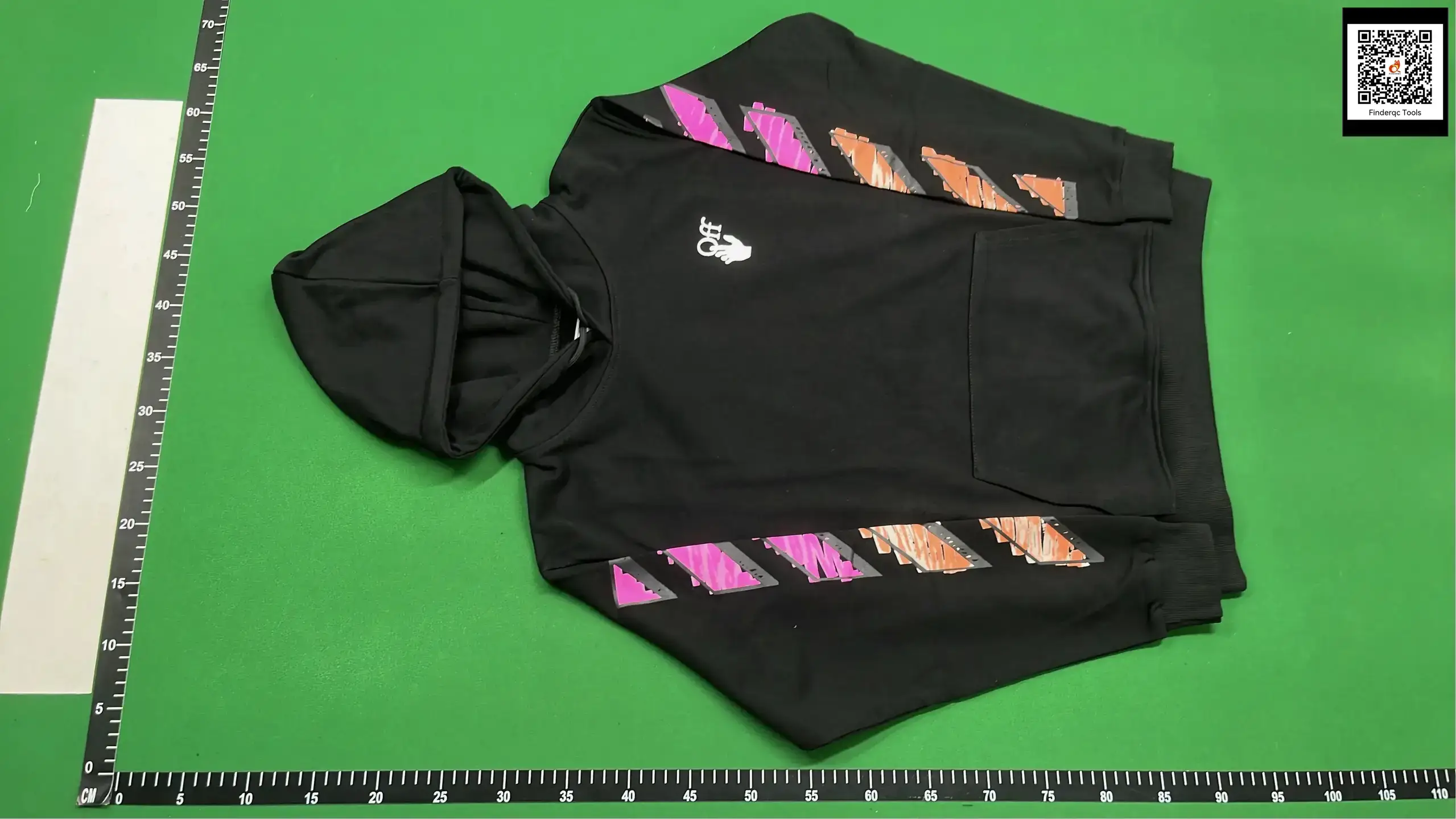 [off autumn and winter series] OW arrow graffiti fireworks 99 rubber strip printed sweater couple zipper hoodie pants