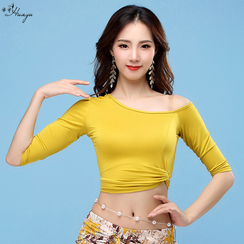 Belly Dance Clothing 2025 New Tops Spring and Summer Short-Sleeved Practice Clothes Sexy Beginners Modal Tops Practice Clothes