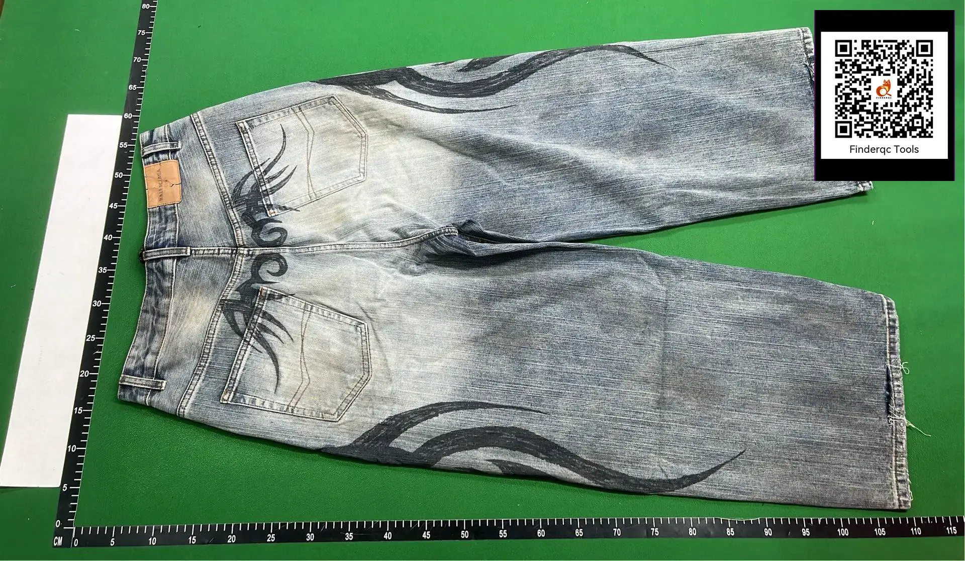 High version Paris B 24 years new Y2K hand-painted totem silhouette straight jeans men and women with jeans