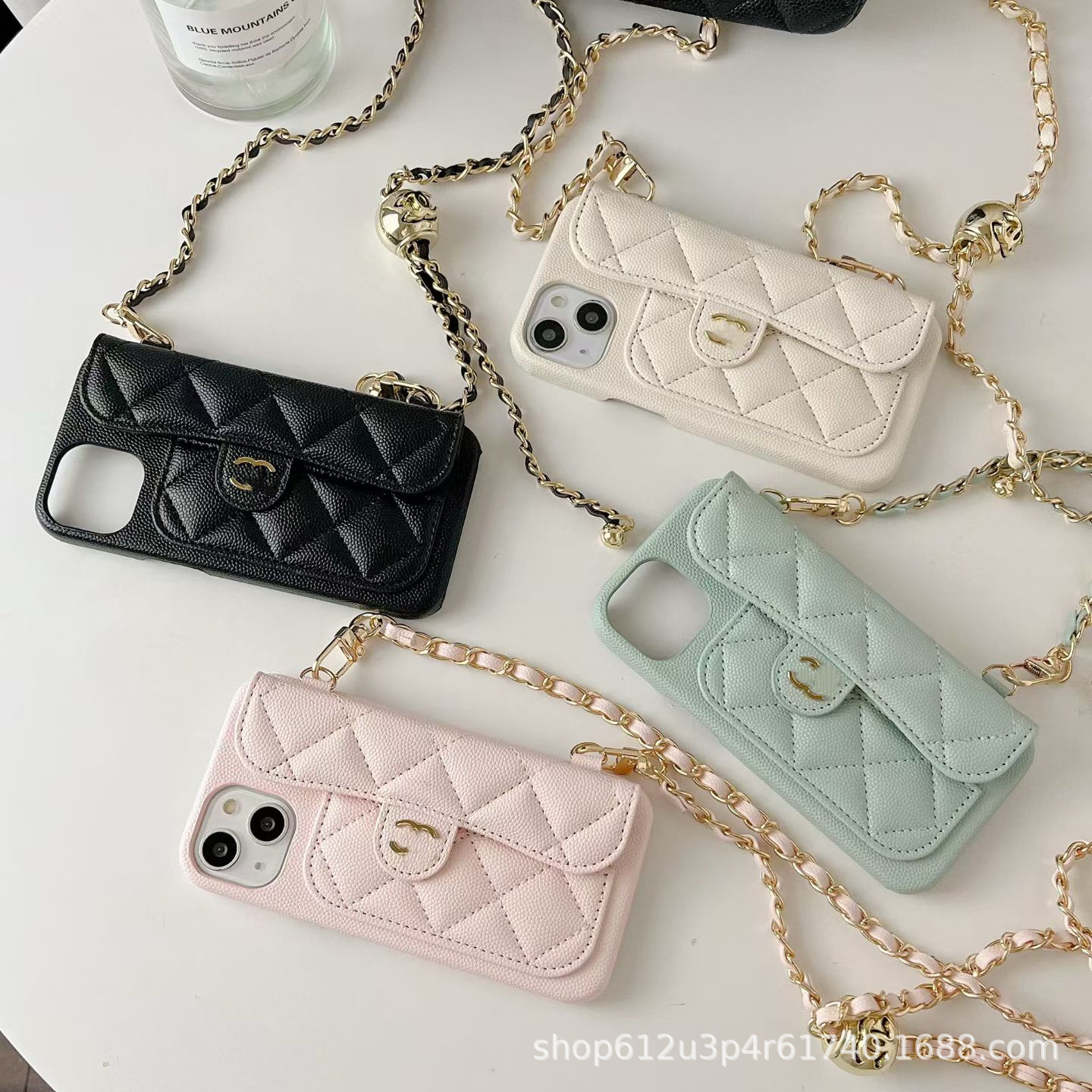 Tweed Style Is Suitable for Apple 17Promax Mobile Phone Case Iphone16 High-End Accessible Luxury Diagonal Quilted Card Holder QC-foto från 1688 på Qualit.ly