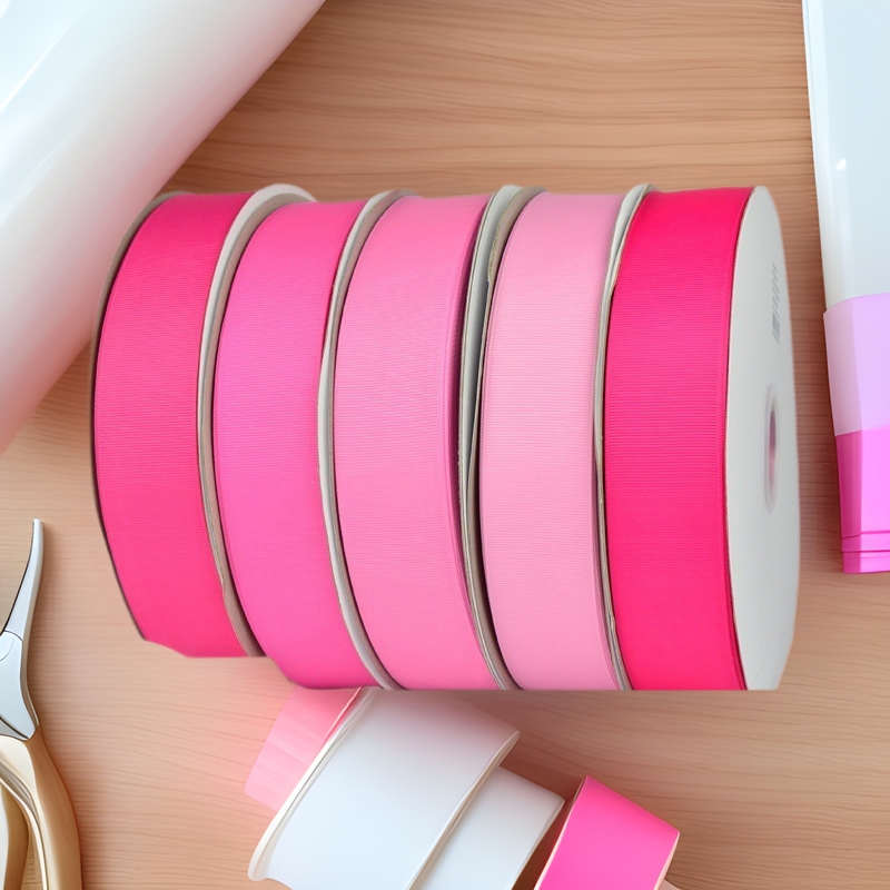 Yao Ming Ribbon Pink Series Polyester Ribbed Ribbon 3.8cm Underwear Material Garment Accessories Gift Ribbed Ribbon