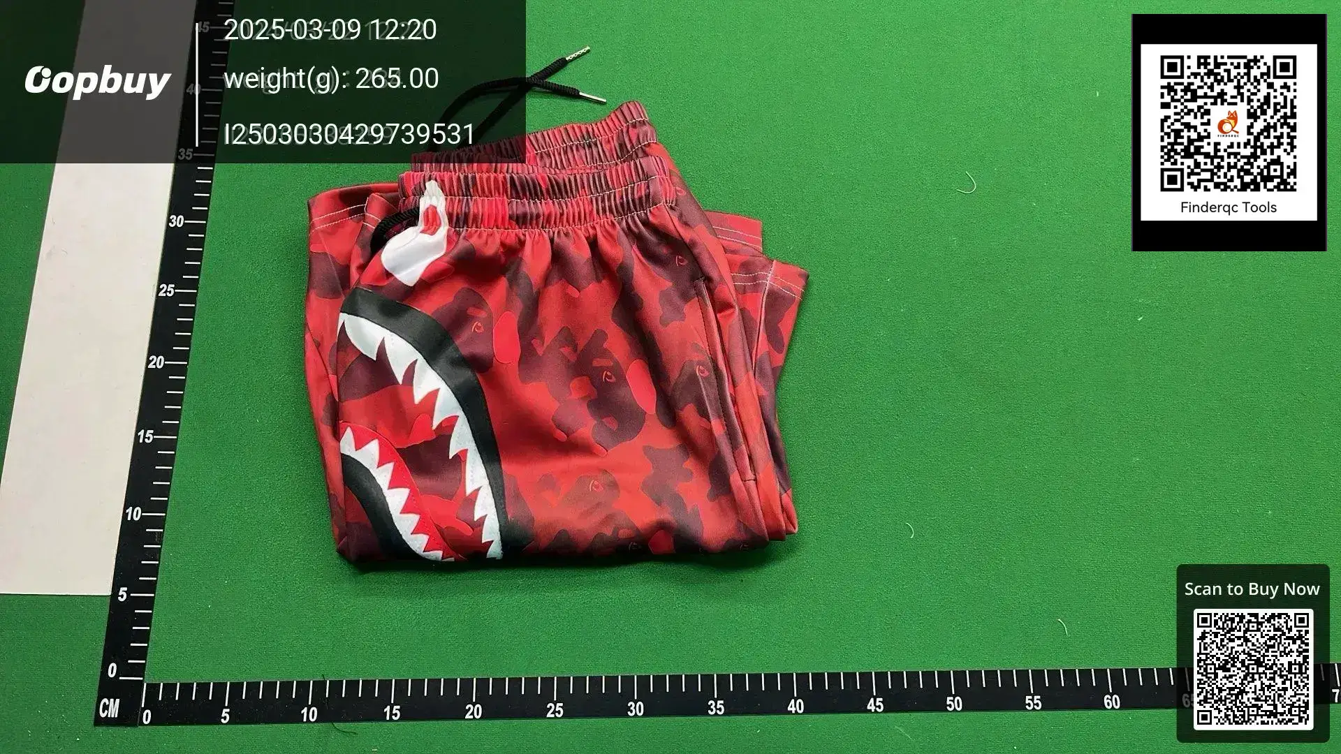 BAPE Shark Camo Shorts Red